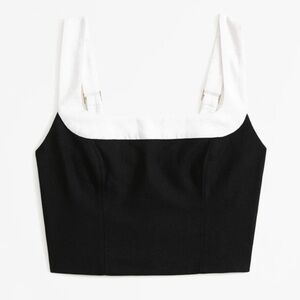 Abercrombie & Fitch Linen Blend Crop Top